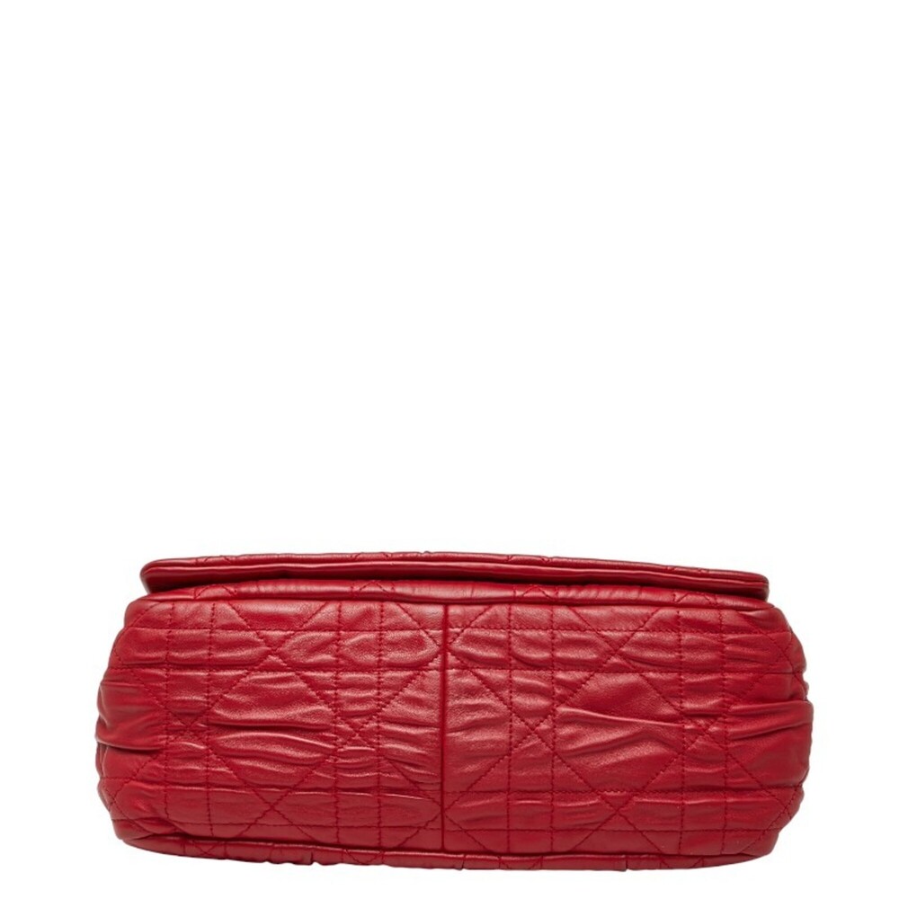 CHRISTIAN DIOR Red Leather Shoulder Bag - Picture 3 of 10